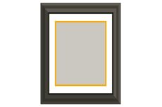 遺影写真で使用する黒い写真額。