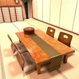 Komorebi Funeral Hall waiting room low table set